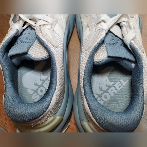 Sorel Womens Kinetic (RNEGD) Sneakers Sea Salt / Crushed Blue SIZE 6 - Picture 11 of 12